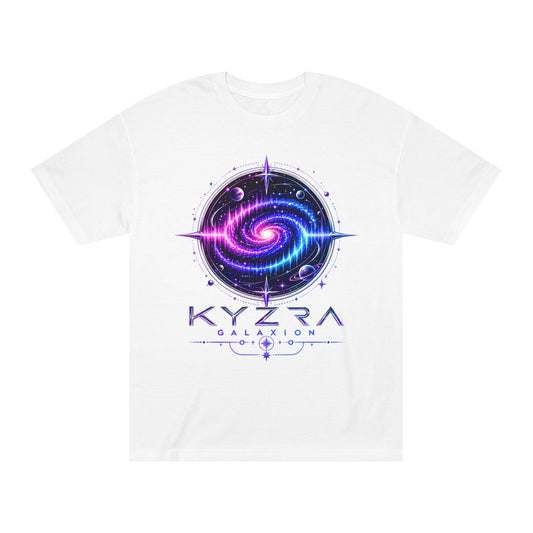 Galaxy Spiral Tee — Kyzra Galaxion Space Graphic Shirt